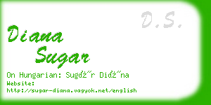 diana sugar business card